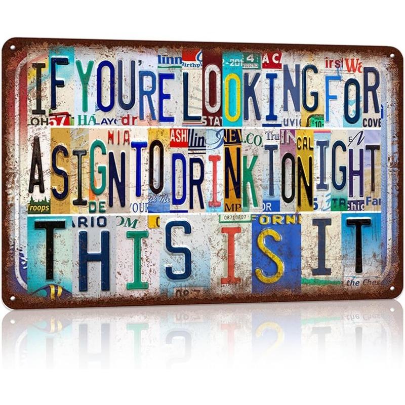 "Live" Word Metal Sign, Retro Wall Art Decor