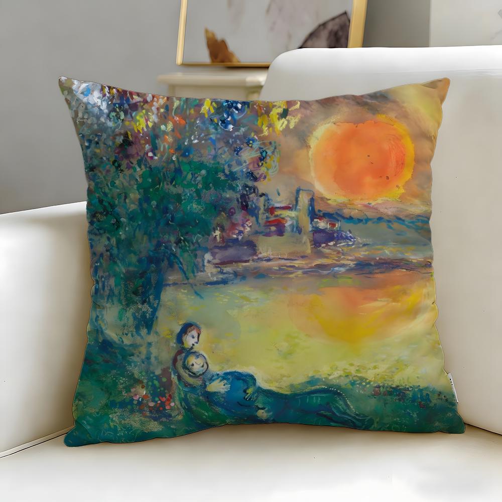 Classic Painter Marc Chagall Cushion Cover Soft & Easy-Wash Pillow Case – Versatile for Couch, Bed, Travel and Office