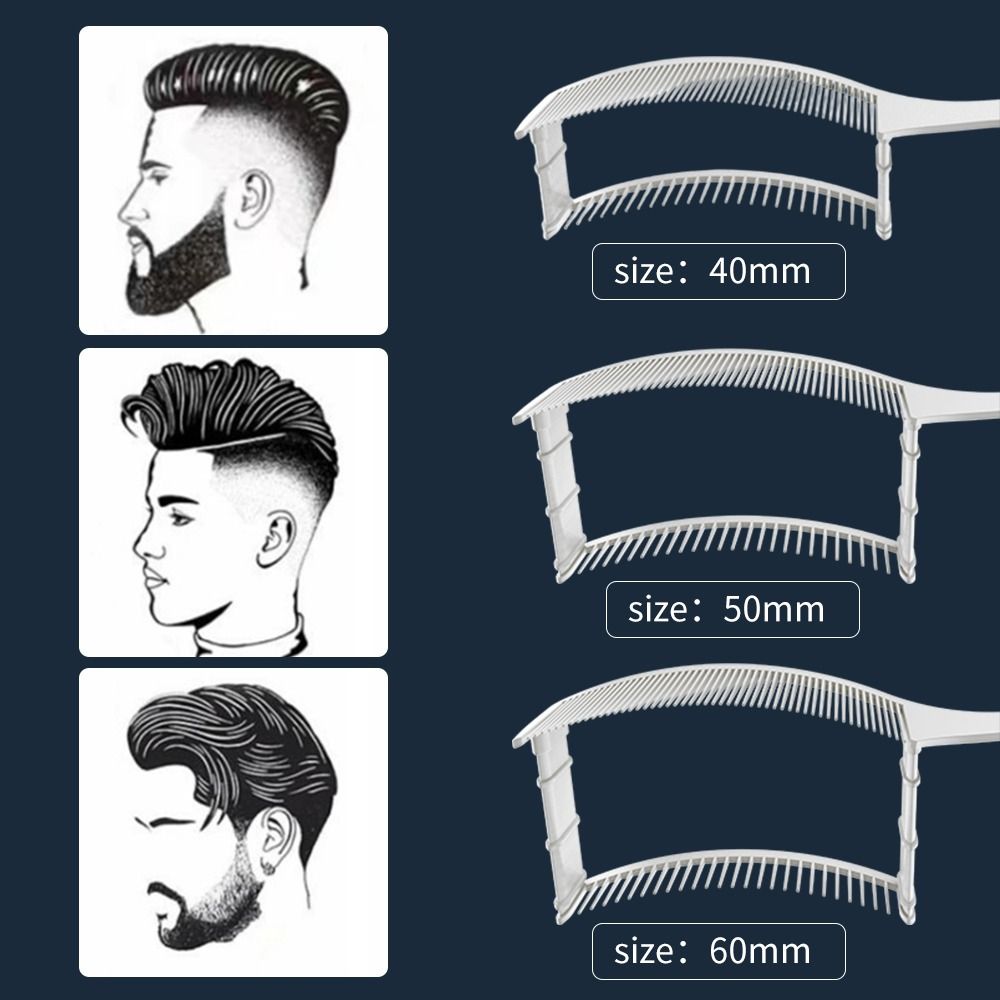 Men Styling  Tool Barber Fade Combs Ergonomic Curved Comb New Hair Cutting Fade Comb  Salon
