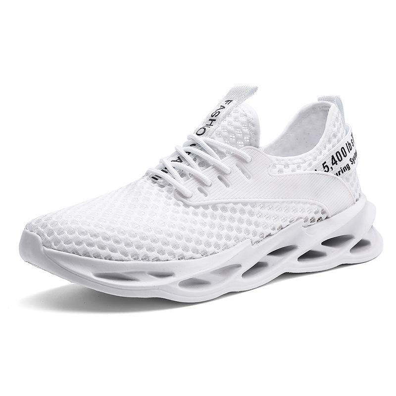 2025 summer large size men's shoes foreign trade outdoor sports lightweight casual shoes trendy men's hollow breathable mesh shoes