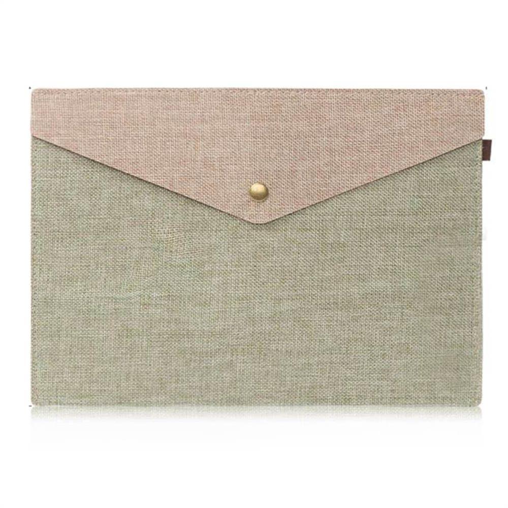 Home Imitation Linen Canvas Document Bag File Folders Folders Organizers File Envelopes File Bags
