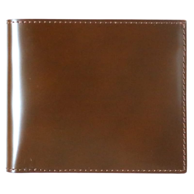 

[Berkut] brown cordovan genuine leather horse leather leather bi-fold wallet bifold wallet men s male With coin purse Thin folding ultra thin wallet