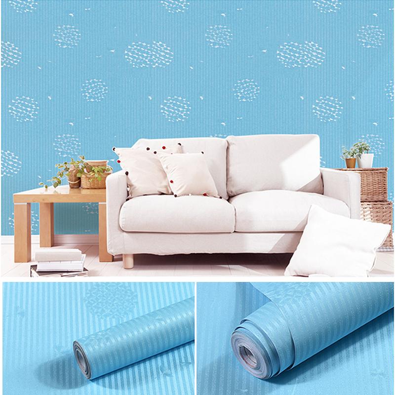 3D Solid Color Vinyl Self-adhesive Wallpaper for Walls In Rolls Contact Paper for Bedroom Wall Sticker Film Home Decor