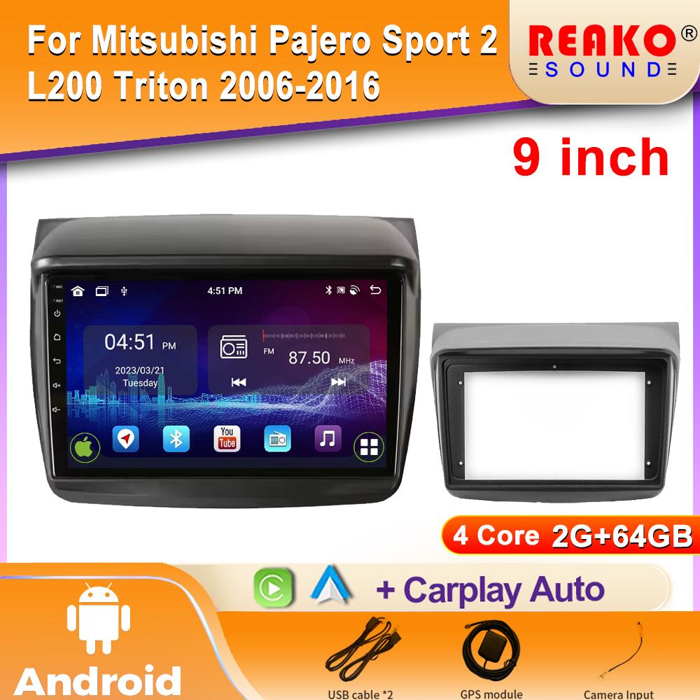 

Android Автомобільний радіо для Mitsubishi Pajero Sport 2 L200 Triton 2006-2016 Мультимедійний відеоплеєр GPS 4G Carplay Авторадіо 4 core 2GB+64GB carplay