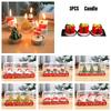 Christmas 3 Pcs Santa Claus Snowflake Reindeer Bear Candles Party Gifts Decor