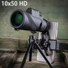 10x50High-definition Monocular Telescope Set Includes Tripod, Phone Clip, Carrying Case, and Multifunctional Phone Clip FMC Coated Lenses Offer Clear