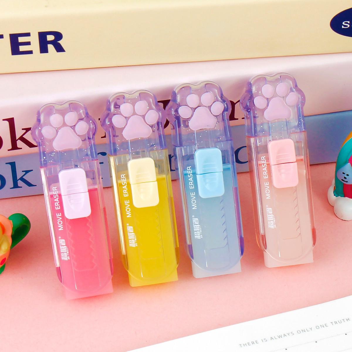 

Выдвижной ластик цвета желе: Мягкие, Чистые, Без следов, Сменные стержни