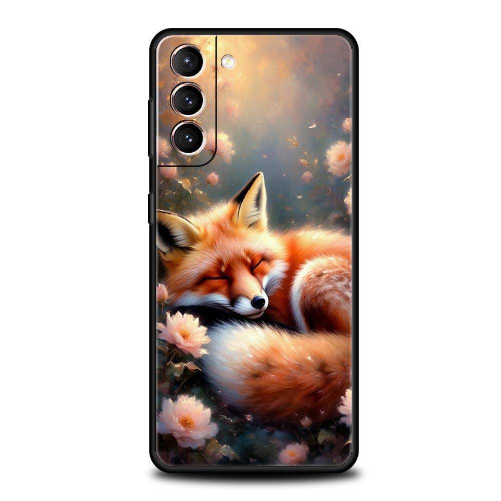 Red Fox Phone Case Cover for Samsung Galaxy S26 S25 S24 S23 S22 S20 S21 FE Ultra S25 Edge Plus 5G Soft TPU Shell Fundas Capa Bag