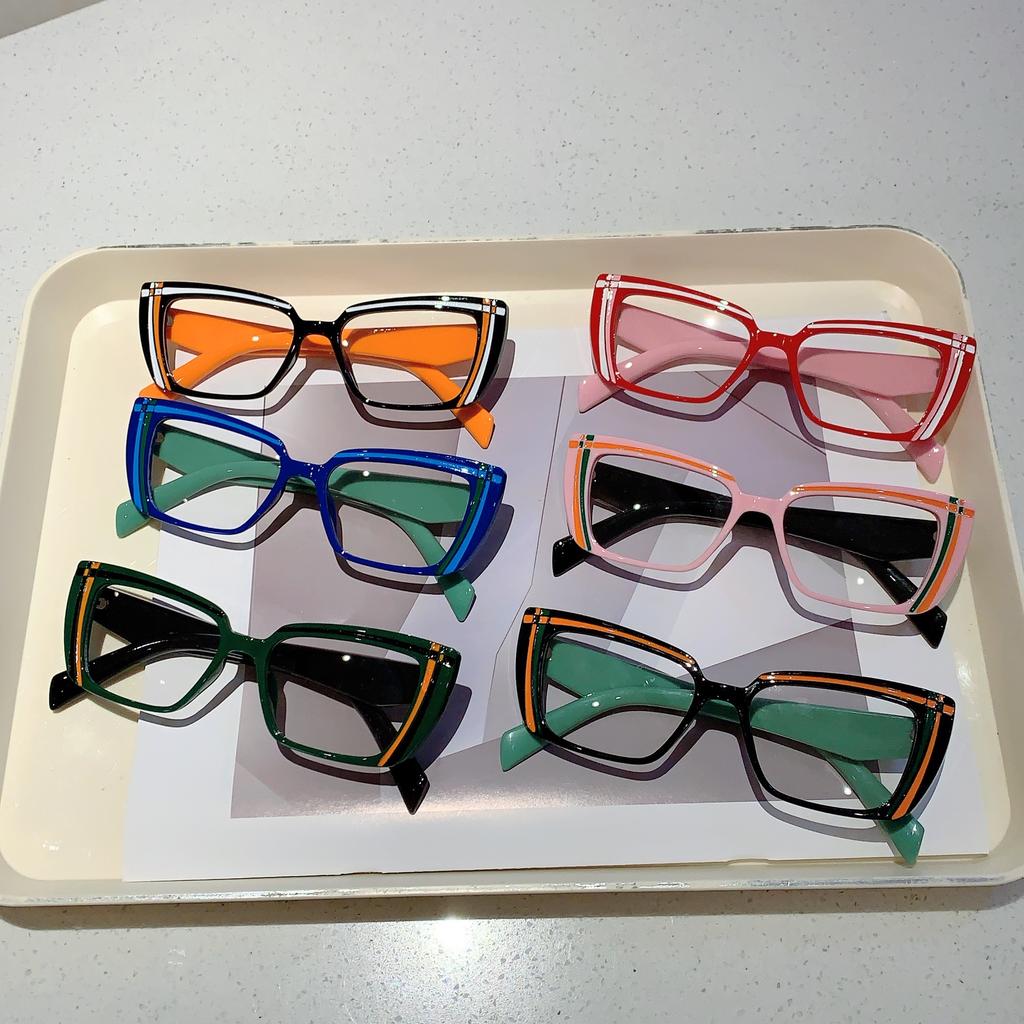 Vintage Cat Eye Glasses Women  New Fashion Multicolor Rim Eyewear Trendy Stylish Design Non-prescription Eyeglasses
