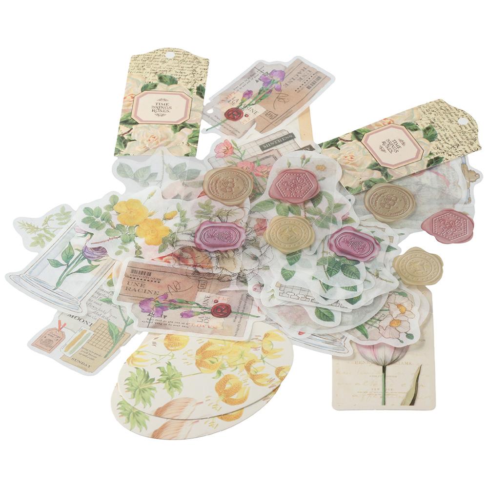

360 шт. Разноцветные цветочные наклейки Washi Paper Scrapbook Принадлежности для бутылок с водой