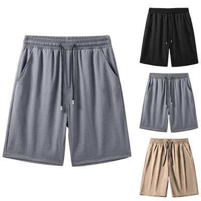 Pánské volnočasové kraťasy, jednobarevné, regular fit, kraťasy s vyztuženými kapsami, běžecké, pracovní, outdoorové, sportovní kraťasy