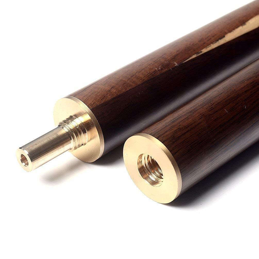CUESOUL 57" Handcrafted 3/4 Jointed Snooker Cue with Extension and Aluminum Cue Case (D306)