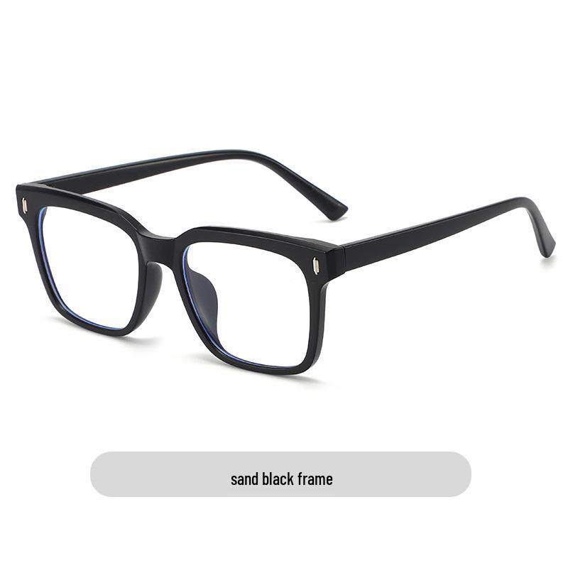 Men's Classic Thick TR Square Glasses Frame with Anti-Blue Light and Prescription Lenses Compatibility