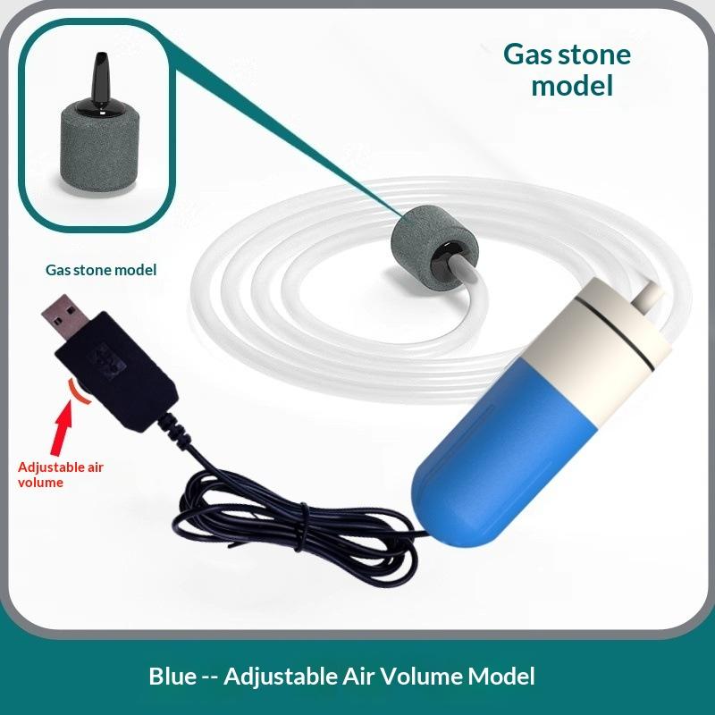 Mini leise Aquarien-Luftpumpe Energiesparend Kleine Fischbecken-Sauerstoffpumpe Mit Luftstein Für Kampffischbecken