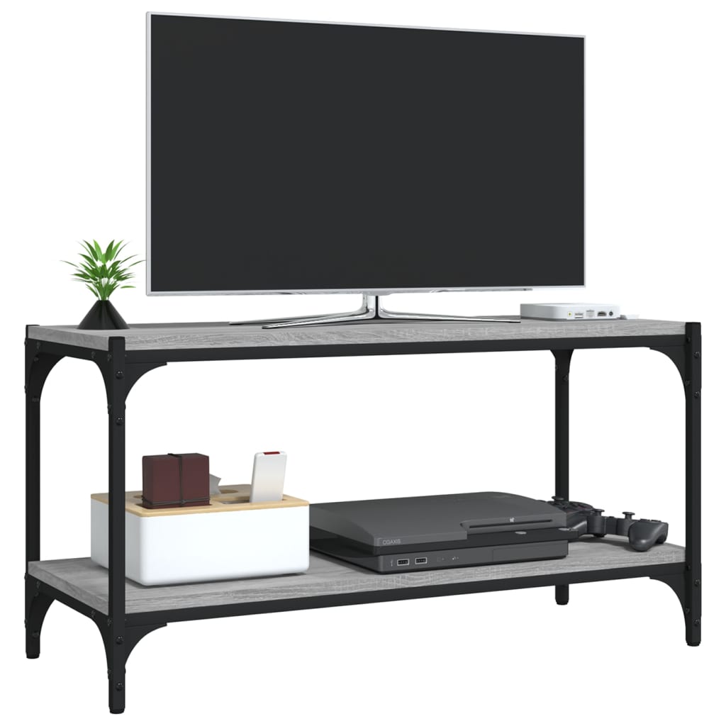 Vidaxl Szafka Pod Tv, Szary Dąb Sonoma, 80X33X41 Cm