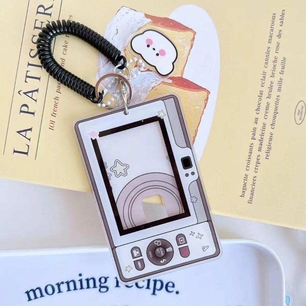 Keychain Pendant Acrylic Card Holder 3 Inch Kpop Photocard Holder  for Backpack Accessory