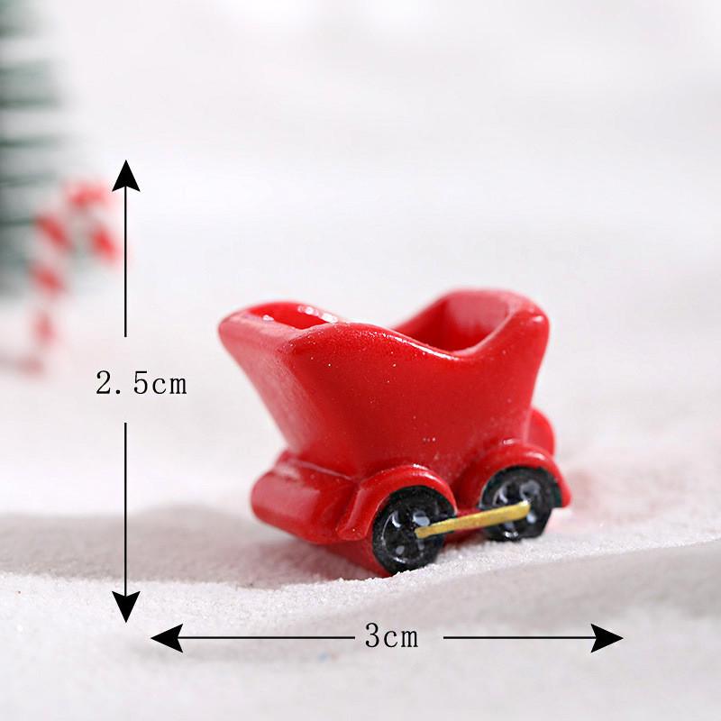 Adorable Christmas Resin Figurine Set With Santa Claus And Mini Snow Scene Accessories