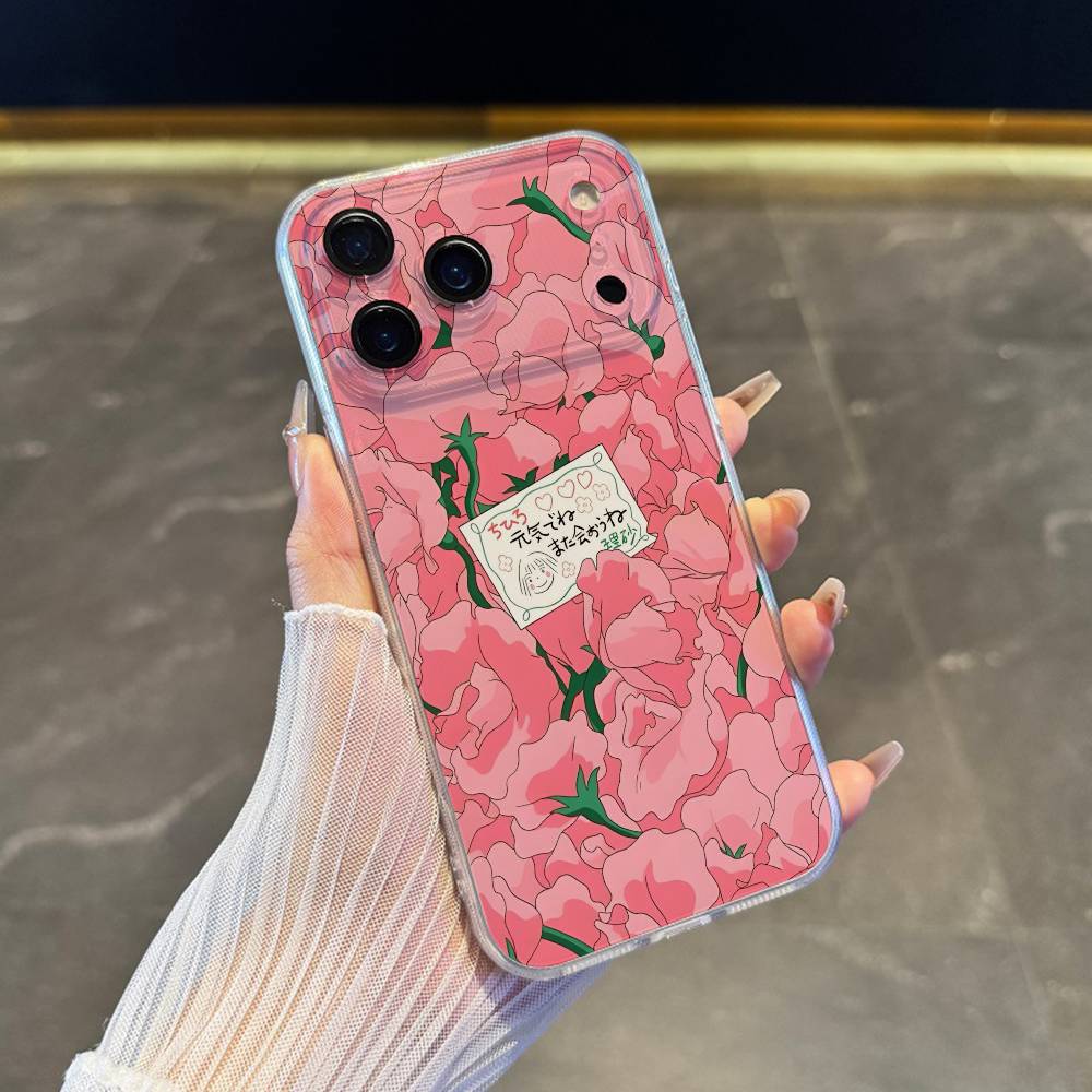 

S-Spiriteds-Flower-A-Away Phone Case For iPhone 17,16,15,14,13,12,11 Pro,Max,Plus,X,XS,XR,SE4,E Mini Transparent Soft Cover iPhone17PRO