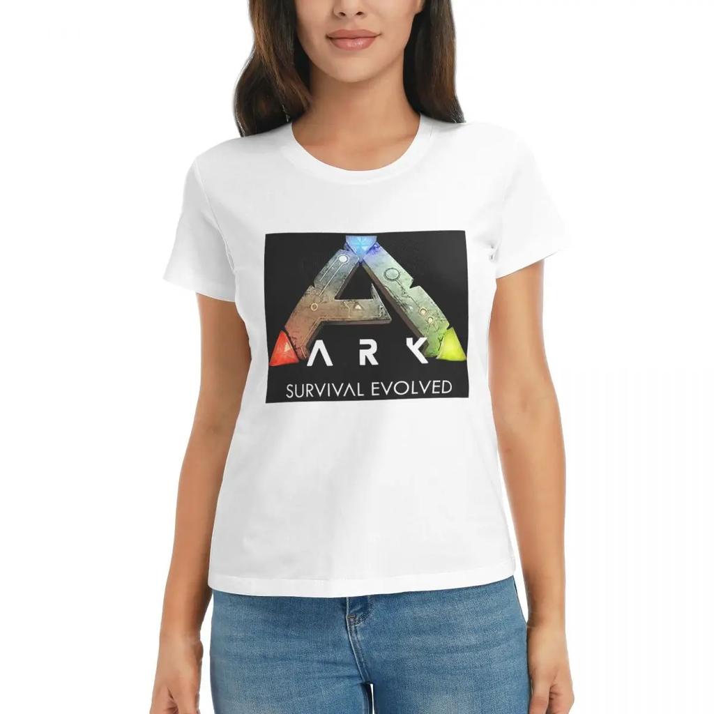 Women TShirt Ark Survival Evolved Black Summer Short Sleeve Tees Crew Neck Cotton T Shirts Clothes Tops Streetwear
