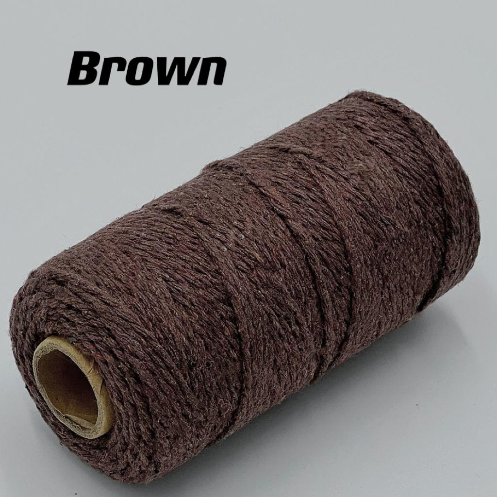 2mm 100m Macrame Cotton Rope Twisted Jute Colored Cotton Two-Color Rope Process For Wall-Mounted Gift Packaging DIY Wedding Deco