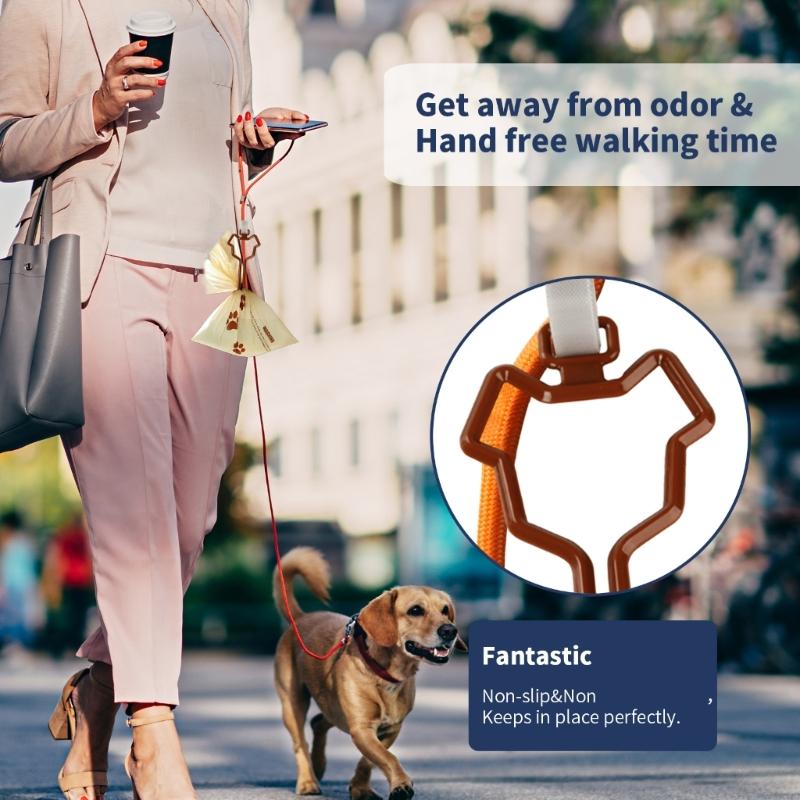 Portable Dog Waste Bag Dispenser Poop Bag with Milk Fragrant Easy To Carry Fit Any Dog Bags for Poop