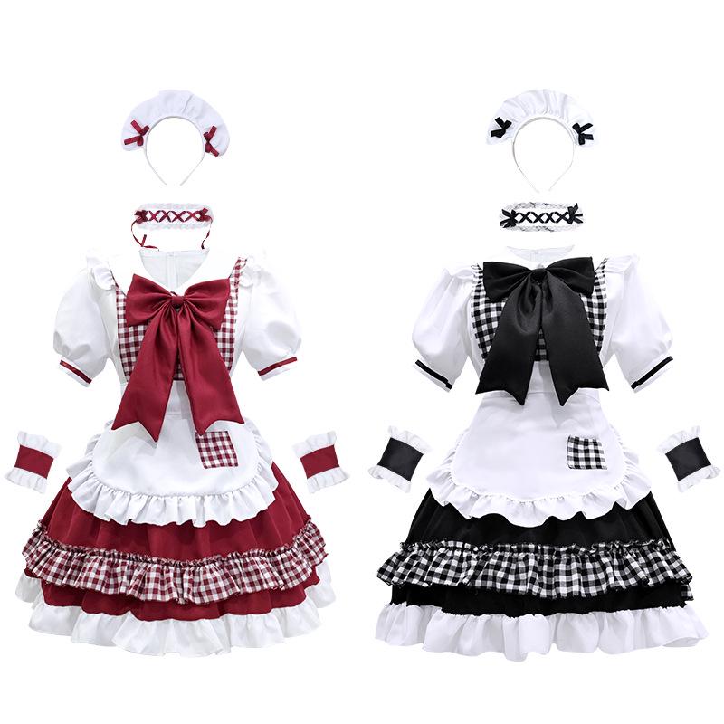2023 Christmas & New Year Red Riding Hood Cosplay Maid Skirt - Lolita Dress Gift
