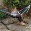 Anti-Rollover Double Canvas Hammock with Stand