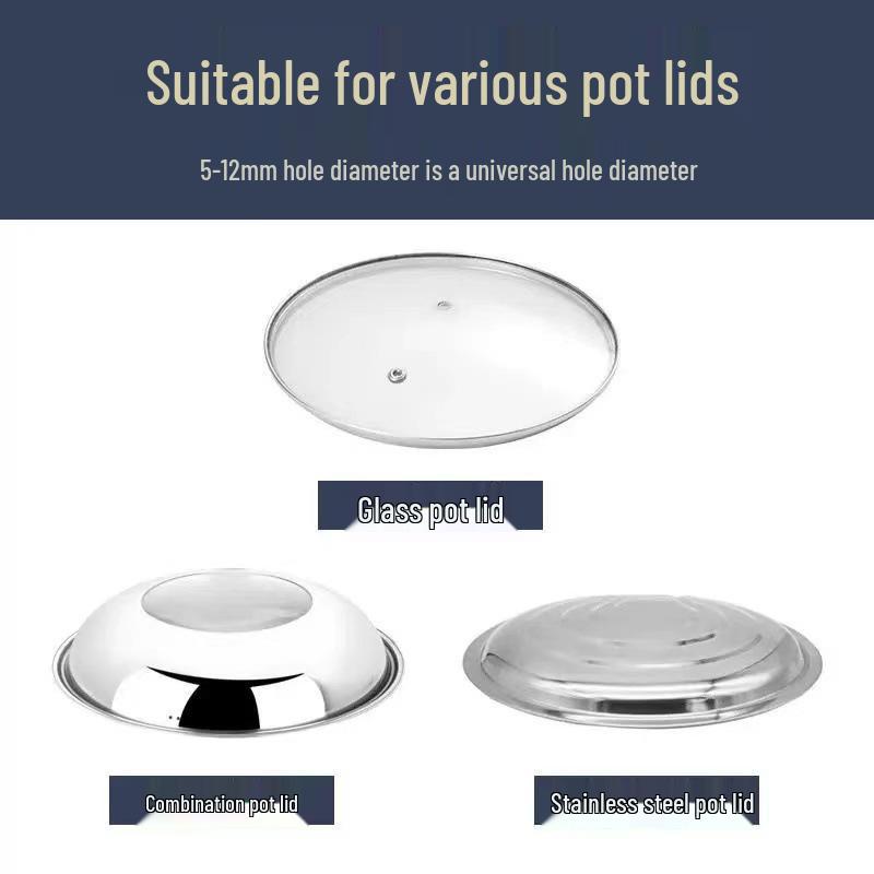 Heat-Resistant Stainless Steel Pot Lid Handle - Anti-Scalding Kitchen Knob for Woks