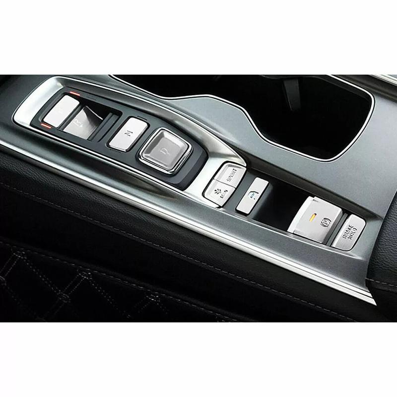 Add a Touch of Luxury to Your Car's Interior with Silver Gear Shift Box Panel Button Cover Trims for Accord 2018