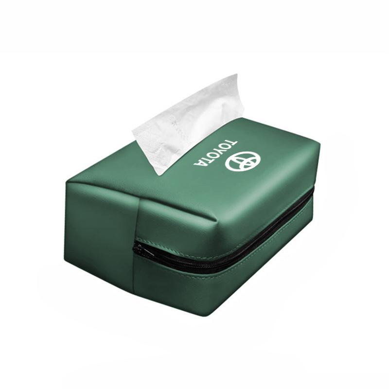 Car Tissue Box Seat Backrest Suspension Paper Towel Storage For Toyota 86 Mirai Supra Prado Alphard Vellfire Crown RAV4 Keyring
