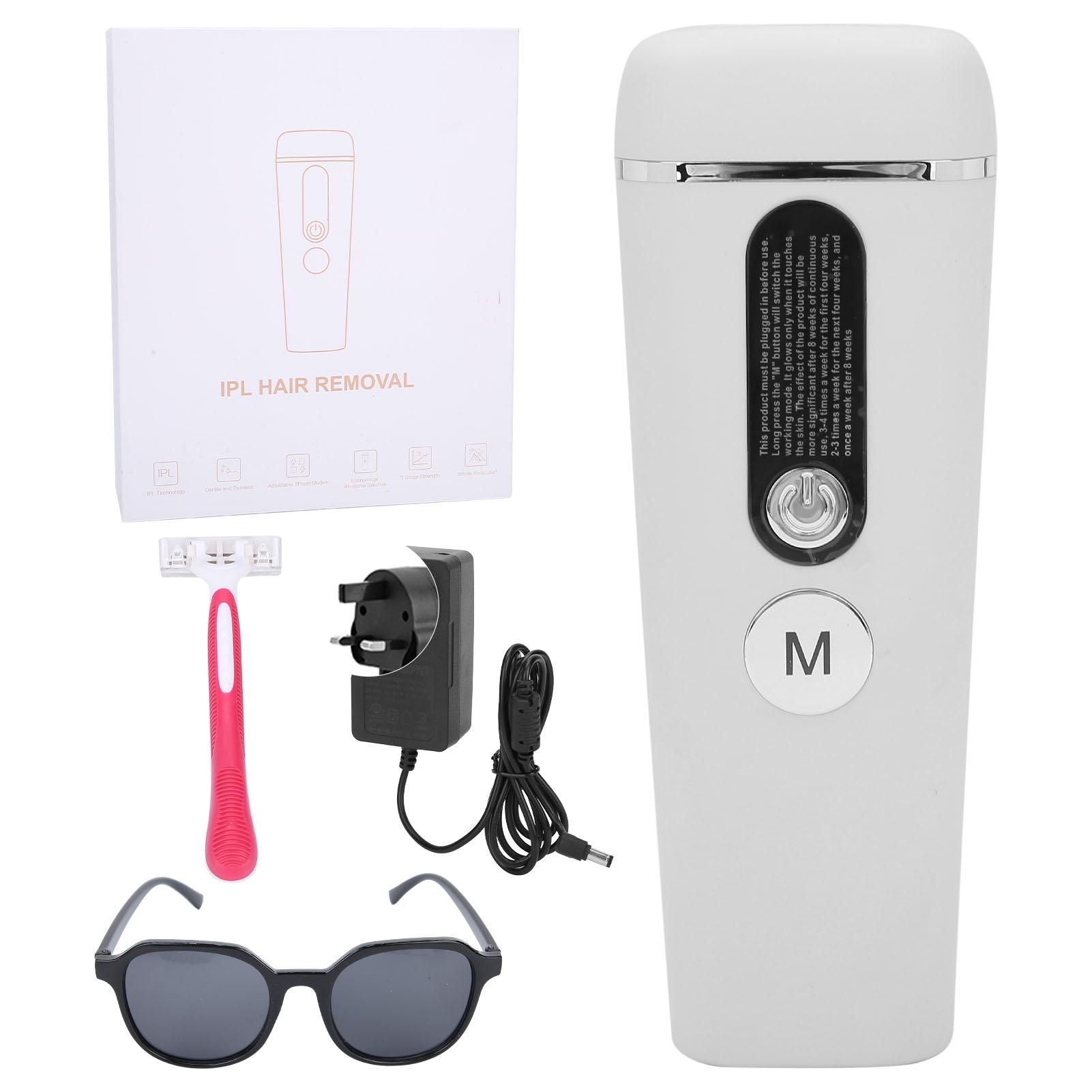 

Аппарат для удаления волос IPL на всем теле, профессиональный аппарат для удаления волос, белый 110‑240 В UK Plug