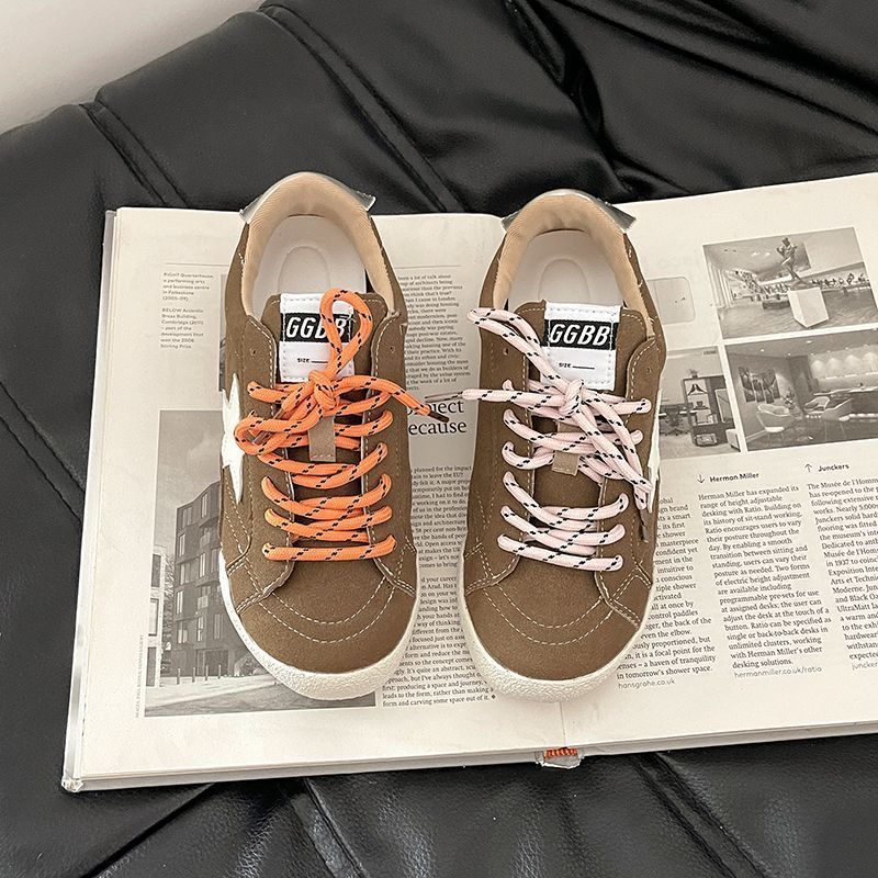 Pantofi sport de nișă toamnă și iarnă versatili retro pantofi de antrenament germani pantofi mici murdari cu stea pantofi casual cu talpă moale pentru femei modă pentru femei