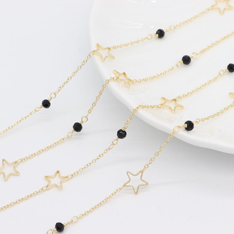 

Zhongxing 14k Gold-Plated Star Necklace and Bracelet DIY Jewelry Chain