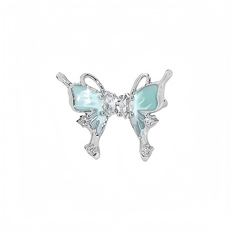 Mint Matcha Milk Green Butterfly Open Ring Women'S Niche Design Small Fresh And Cold Ring