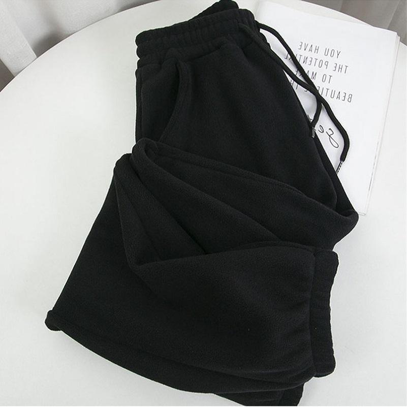 Pantaloni harem din lână de iarnă, unisex, pantaloni de sport largi, largi, talie înaltă, cu cordon, comozi, drepti, largi