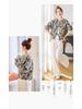 Women's Retro Print Round Neck Short Jacket - Spring 2025 Cotton Linen Design