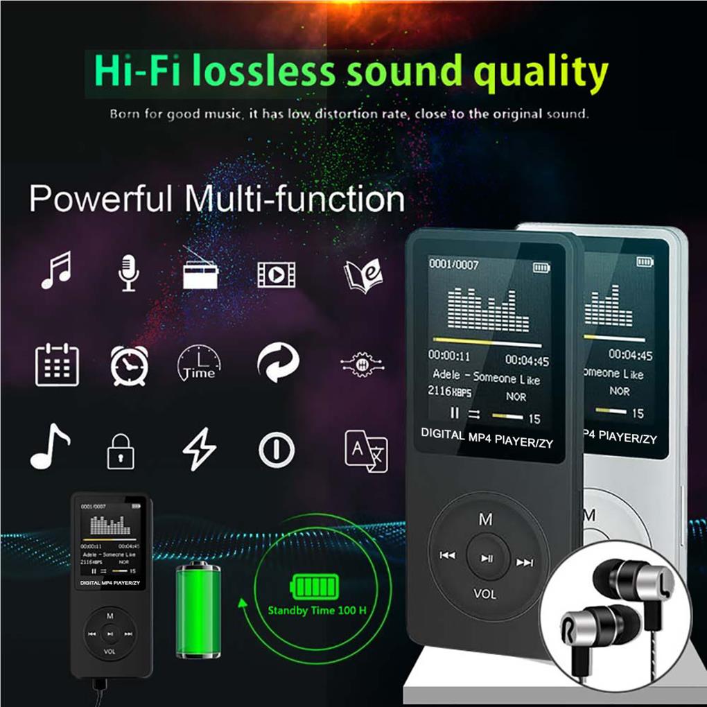 Mini Walkman MP3 Player 1.8inch Multi-language Bluetooth 5.0 Student Music MP3 MP4 Player 3.5mm Jack Music Players