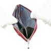 Indenya Inden Coin Purse F Coin Purse 05 Deerskin Red with White Varied Ichimatsu Small Pattern Custom Color Lacquer, 1005-13-167
