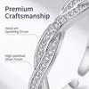 Copper Ring Adjustable Pave Cubic Zirconia Fashion Delicate Finger Jewelry For Women Wedding Birthday Gift
