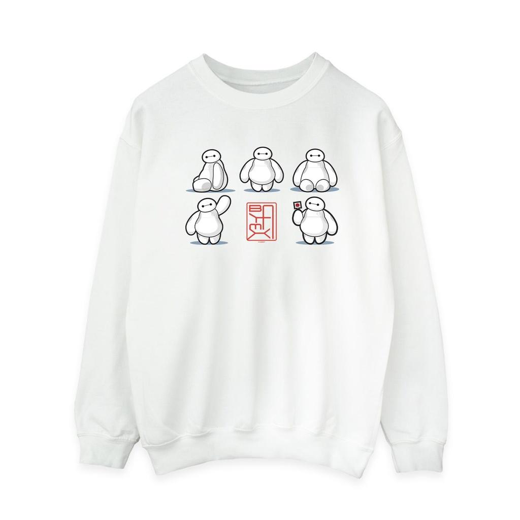 Disney Womens/Ladies Big Hero 6 Baymax Many Poses Sweatshirt