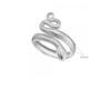 Schlangenringe für Damen und Herren, Punk, Hip-Hop, offen, verstellbar, 925er Sterlingsilber, ästhetisch, silberfarbener Ring, fein