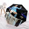 Erling Haaland Pattern, Automatic Folding Umbrella, Portable and Foldable Design, 8 Ribs, a Christmas or Birthday Gift.