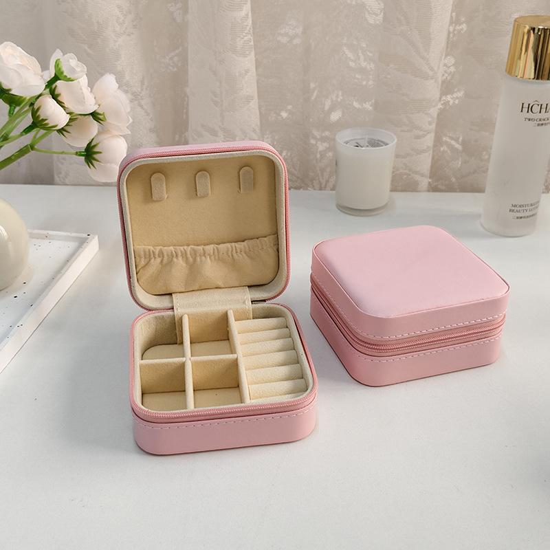 Simple ins jewelry storage box travel creative mini portable stud earrings necklace box ring jewelry packaging box