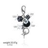 Lucky Dice Starburst Pendant Keychain, Hip Hop Cool Accessory Bag Ornament, Personalized Fashionista Versatile Jewelry