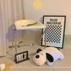 Cute Black and White Dog Plush Pillow - Soft Sleep Companion and Birthday Gift