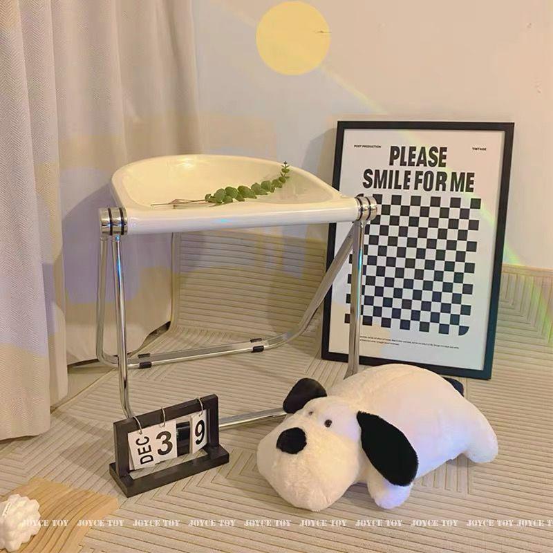 Cute Black and White Dog Plush Pillow - Soft Sleep Companion and Birthday Gift