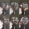 New Happy Mother'S Day Birthday Cake Topper Gold High-Grade Acrylic Mom Party Cake Toppers Mother'S Day Gifts Dessert Decoration