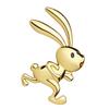 Metal Rabbit Emblem Decal, Carbony Bumper Sticker - Cute Animal Auto Window Adhesive Decor,