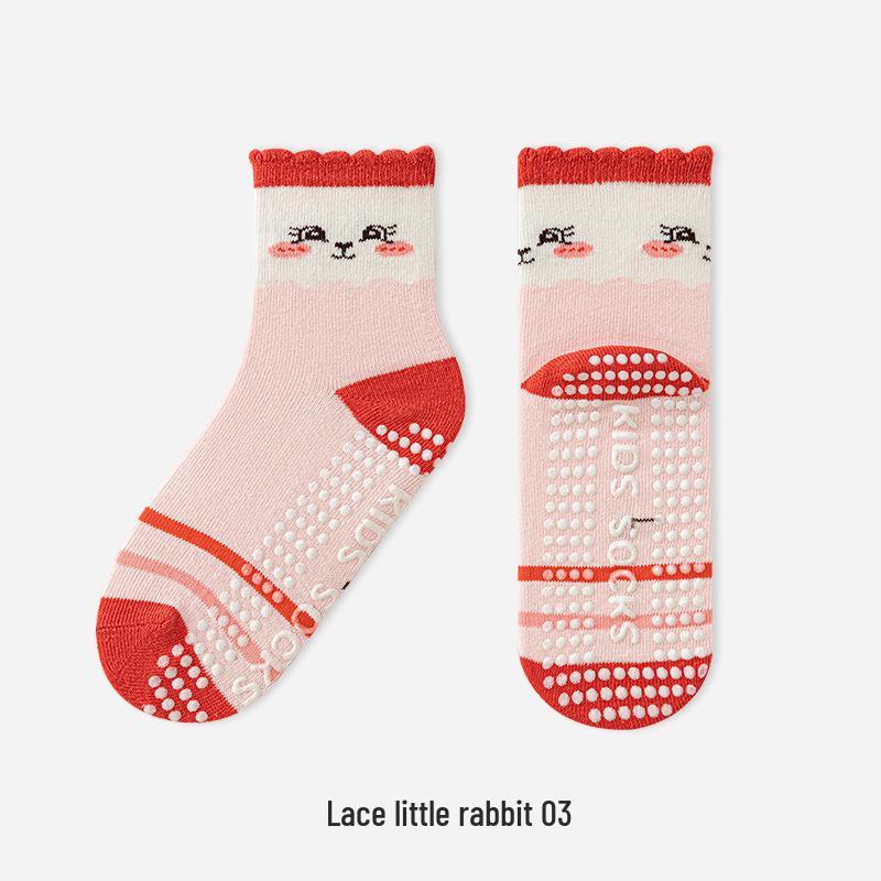 Trendy Anti-slip Mid-calf Socks for Men, Women, and Children - Ideal for Home, Indoor, Sports, and Trampoline Activities