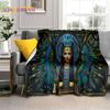 2025 Ancient Egypt Hieroglyphic Mythology Wall Painting Blanket,Soft Throw Blanket for Home Bedroom Bed Sofa Cover Child Gift